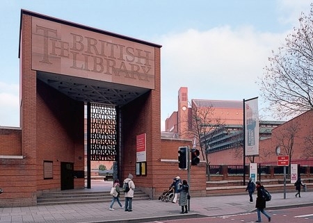 British Library in London, Bibliothekseingang British Library, London - Partner des Quaternio Verlags Luzern