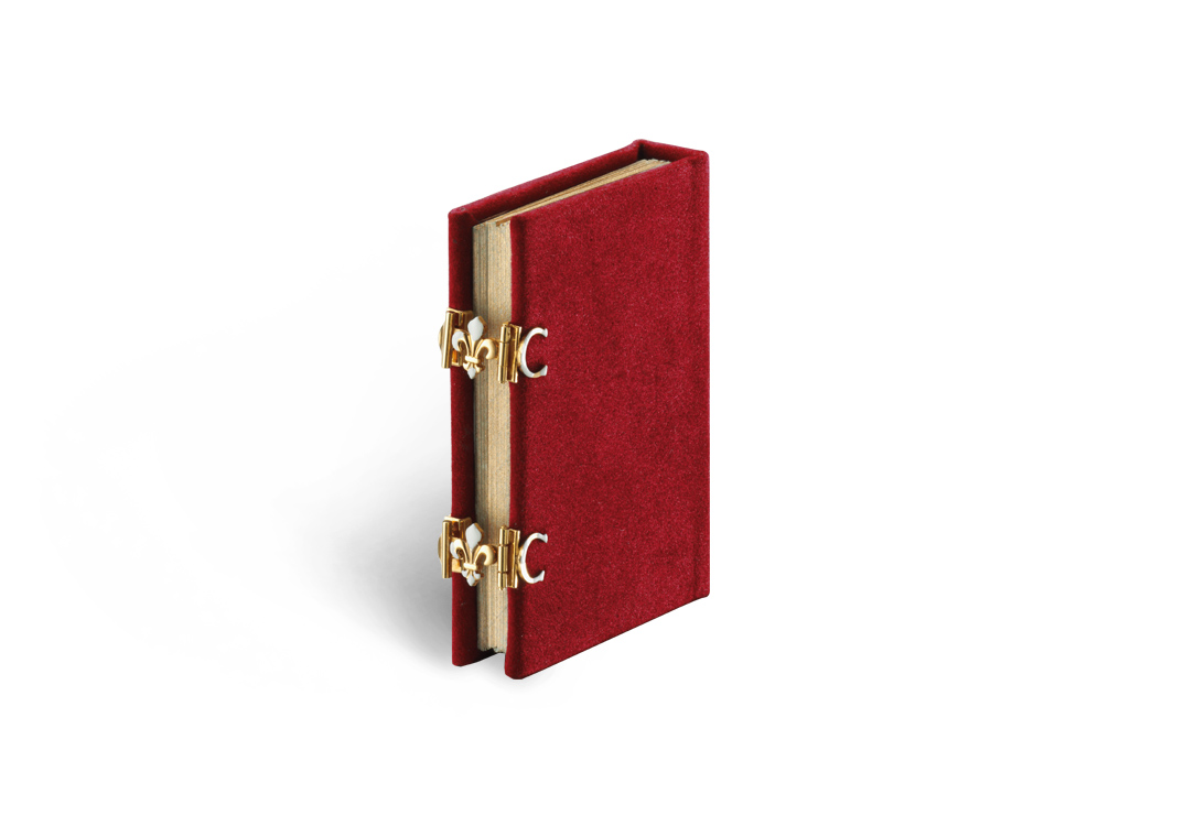 Gebetbuch der Claude de France, Samteinband mit vergoldeten Schließen