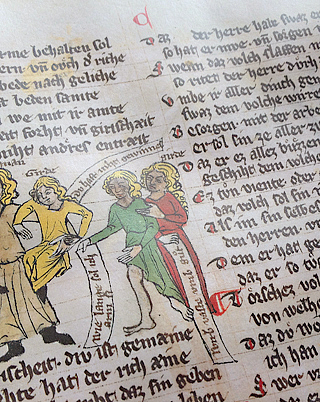 Der Welsche Gast: the slightly wavy paper for the edition, which can reproduce the natural quality of parchment
