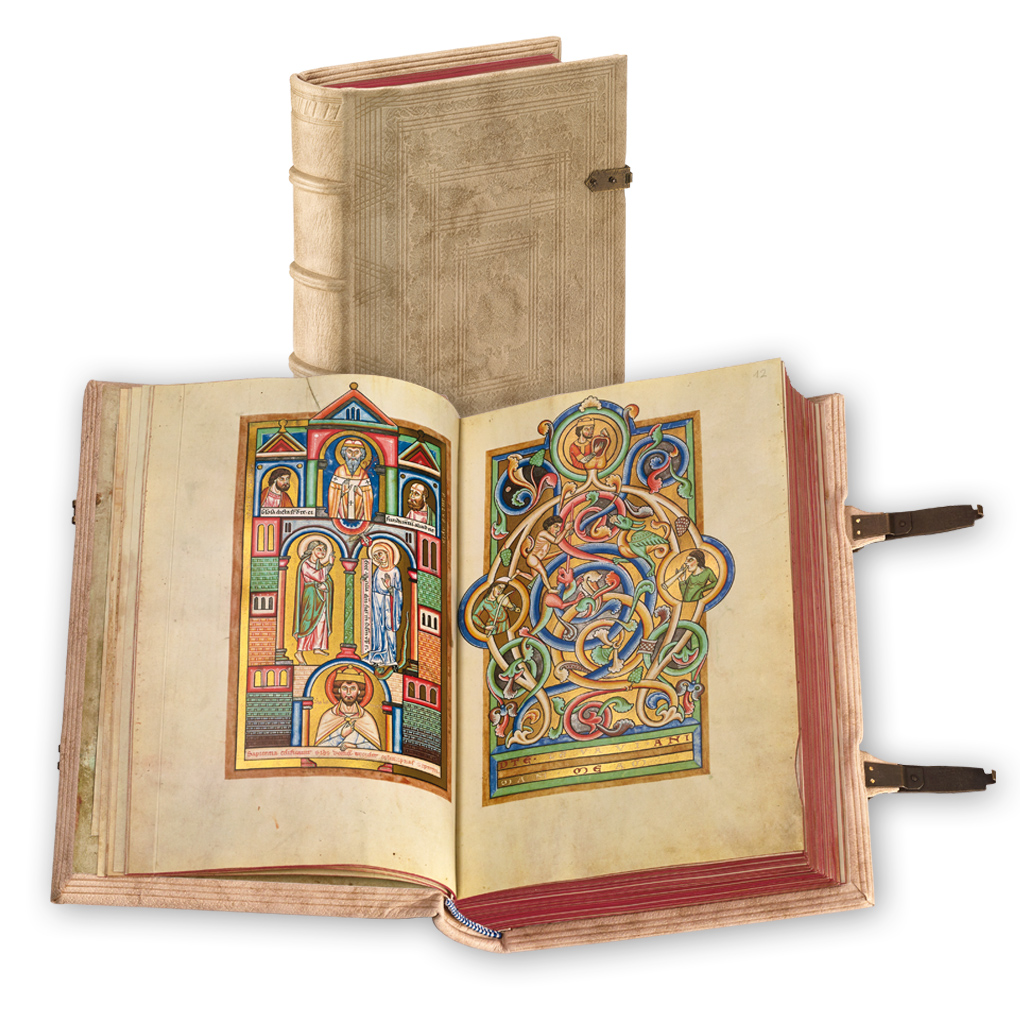 Stammheimer Missale, Faksimile-Edition, Band stehend und aufgeschlagen
