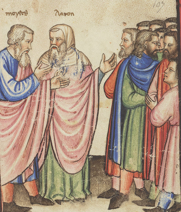 Gegenwart des Auftraggebers der Bilderbibel aus Padua