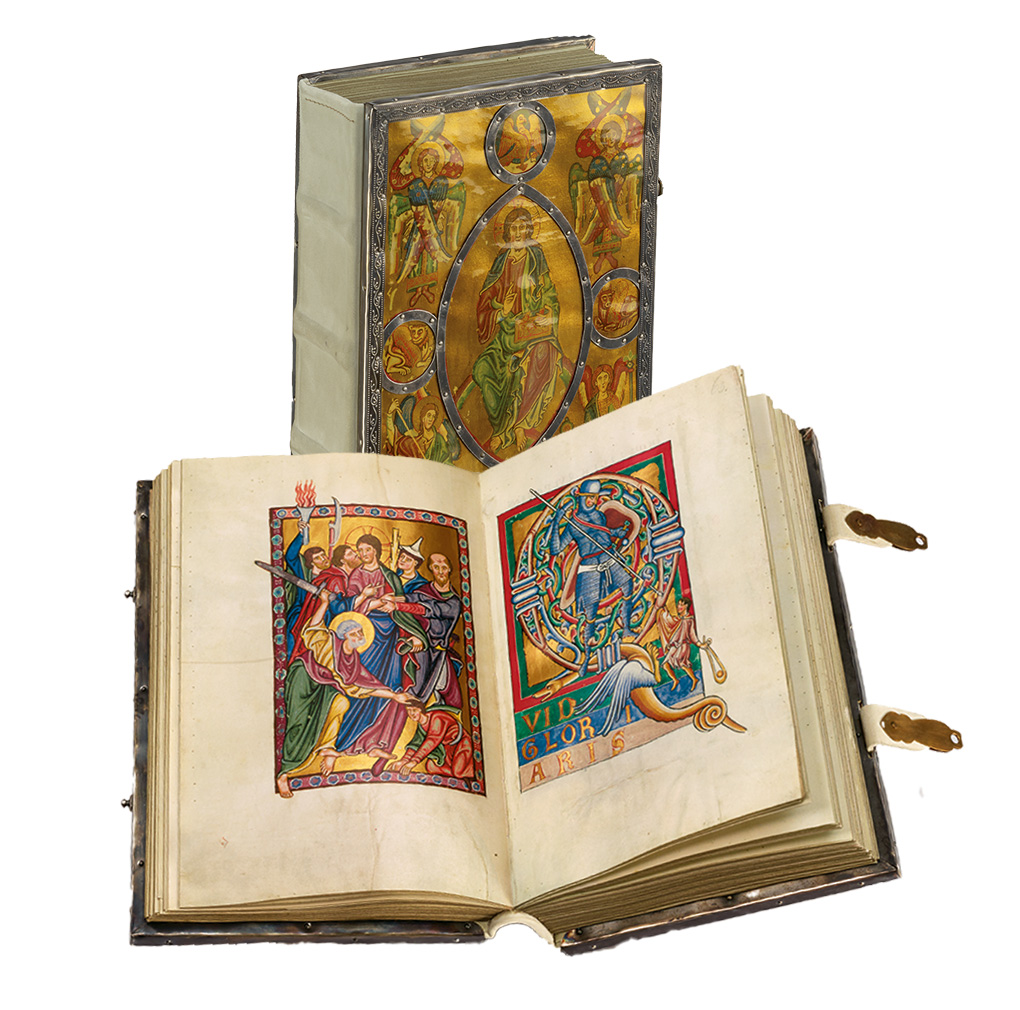 Bamberger Psalter, Faksimile-Edition, Band stehend und aufgeschlagen