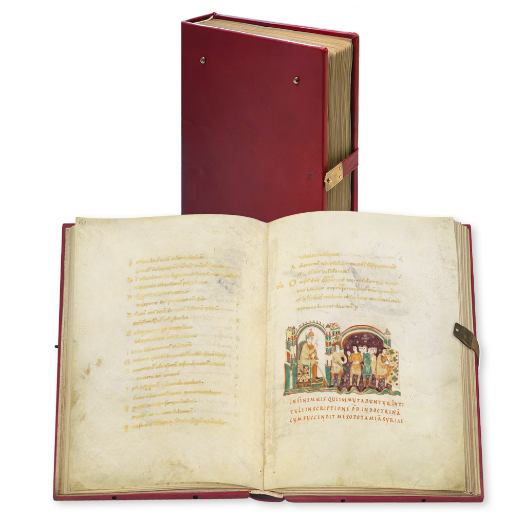 Goldener Psalter von St. Gallen, geschlossen und offen